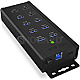 ICY BOX IB-HUB1703-QC3 USB-Hub 7x USB-A 3.0 schwarz
