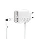 LogiLink PA0157W USB Wall Charger 2+1 Port 2x USB-AF & 1x Micro USB white