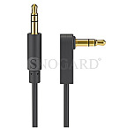 Goobay 59525 Audio Verbindungskabel AUX 3.5mm Stereo 3pol. Slim 3m abgewinkelt