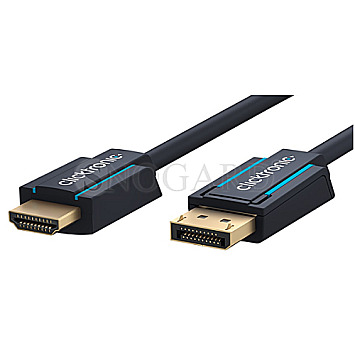Clicktronic 44923 Premium DisplayPort 1.2 auf HDMI 2.0 Adapterkabel aktiv 1m