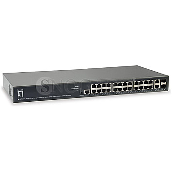 LevelOne GEP-2681 24+2 Port L3 Managed-Gbit 2 Ports SFP/RJ45 PoE+ Switch