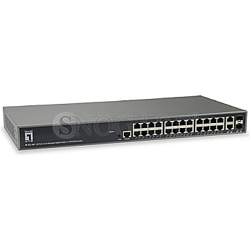 LevelOne GEL-2681 24+2 Port L3 Managed-Gbit 2 Ports SFP/RJ45 Switch