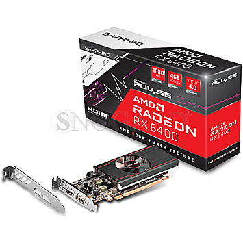 4GB Sapphire 11315-01-20G Pulse Gaming Radeon RX6400 Low Profile