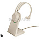 Jabra Evolve2 65 Link380c USB-C UC Mono Office Headset + Ladestation beige