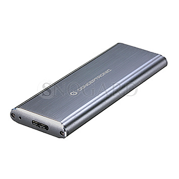 Conceptronic DDE03G M.2 SATA SSD Case USB 3.0 Micro-B silber