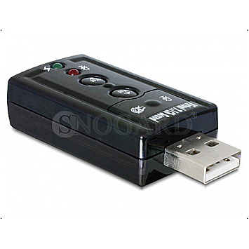 DeLOCK 63926 USB 2.0 Sound Adapter Virtual 7.1 24bit schwarz