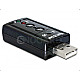 DeLOCK 63926 USB 2.0 Sound Adapter Virtual 7.1 24bit schwarz