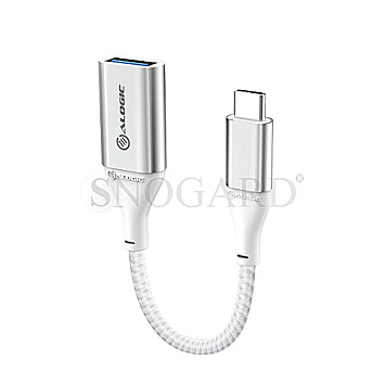 Alogic ULCAA-SLV USB-C 3.1 -> USB Typ-A Adapter 15cm silber