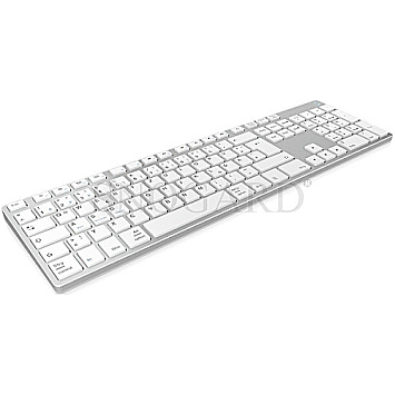 KeySonic KSK-8022BT Bluetooth Aluminium Full-Size Keyboard silber