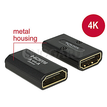 DeLOCK 65659 HDMI Typ-A Buchse / HDMI Typ-A Buchse 4K Adapter schwarz