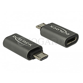 DeLOCK 65927 USB 2.0 Micro-B/USB-C 2.0 Adapter anthrazit