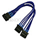 Nanoxia NX4PY2EB 4pin Y-Kabel 20cm Single blau