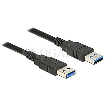 DeLOCK 85062 USB 3.0 Typ-A Stecker -> USB 3.0 Typ-A Stecker 2m schwarz