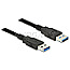 DeLOCK 85062 USB 3.0 Typ-A Stecker -> USB 3.0 Typ-A Stecker 2m schwarz