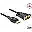 DeLOCK 85313 4K DisplayPort 1.2 Stecker -> DVI (24+1) Stecker 2m schwarz