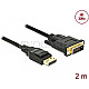 DeLOCK 85313 4K DisplayPort 1.2 Stecker -> DVI (24+1) Stecker 2m schwarz