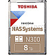 8TB Toshiba N300 NAS Systems S-ATA 6Gb/s CMR bulk