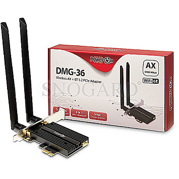 Inter-Tech DMG-36 WiFi 6E+ Bluetooth 5.2 PCIe Adapter