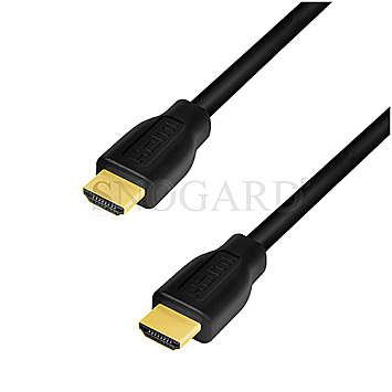 LogiLink CH0100 2x HDMI Typ-A Stecker 4K/60Hz CCS 1m schwarz