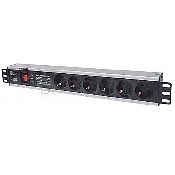 Intellinet 713962 19" Rackmount Alu Steckdosenleiste 1.5HE 6-fach