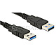 DeLOCK 85060 USB 3.0 Typ-A Stecker -> USB 3.0 Typ-A Stecker 1m schwarz