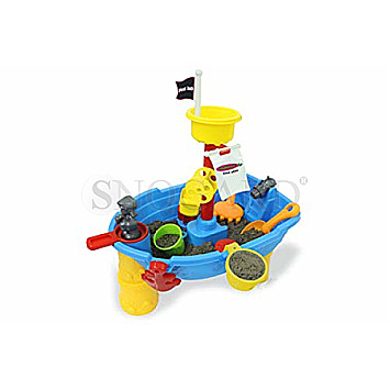 Jamara 460570 Sand- und Wasserspieltisch Pirat Jack 21 Teile