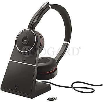 Jabra 7599-842-199 Evolve 75 SE MS Duo inkl. Ladestation schwarz