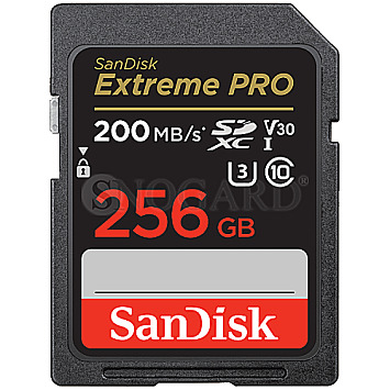 256GB SanDisk Extreme PRO R200/W140 SDXC UHS-I U3 Class 10 V30