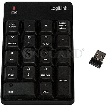 LogiLink ID0120 Wireless Keypad USB schwarz