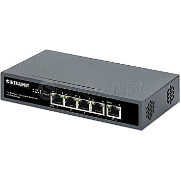 Intellinet 561808 4-Port Gigabit+1GE (PD) High PoE Switch