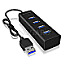 ICY BOX IB-HUB1409-U3 USB-Hub 4x USB-A 3.0 schwarz