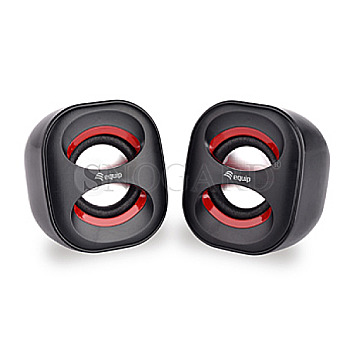 Equip 245331 Mini USB 2.0 Speaker schwarz/rot