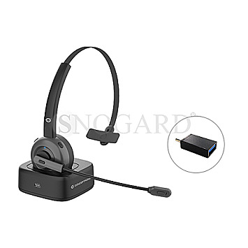 Conceptronic POLONA Wireless Bluetooth Headset + Ladestation schwarz