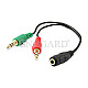 Equip 147942 Y-Kabel Audio Splitter 3.5mm Buchse -> 2x 3.5mm Stecker 13cm