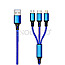 2GO 797151 USB Ladekabel 3in1 USB C/Micro-USB B/Lightning 1.5m blau