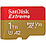1TB SanDisk Extreme R190/W130 microSDXC UHS-I U3 A2 V30 Class 10 Kit
