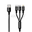 2GO USB Ladekabel 3in1 USB-C/Micro-USB B/Lightning 1.5m schwarz