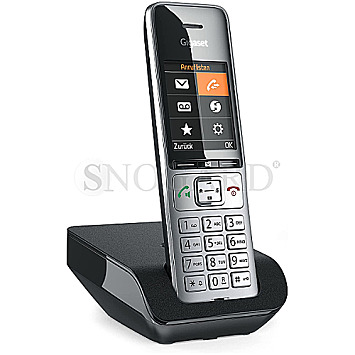 Gigaset Comfort 500 DECT Analogtelefon schwarz/silber