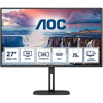 68.6cm (27") AOC 27V5CE/BK IPS Full-HD USB-C