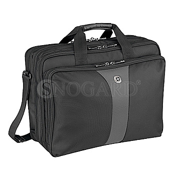 Wenger 600655 Legacy 17" Triple Gusset Brief Notebook Tasche schwarz/grau