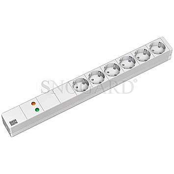 Bachmann 333.402 19" IT Steckdosenleiste PDU Basic 6-fach 1HE grau