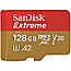 128GB SanDisk Extreme R190/W90 microSDXC UHS-I U3 A2 Class 10 V30 Kit