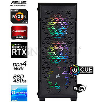 GamingLine Corsair iCue 1 R5-5600X-M2-RTX3070 OC LHR WiFi Powered by iCue