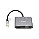 Equip 133483 USB-C 5in1 Adapter USB-C-> HDMI / VGA / USB3.0 PD / AUX 15cm
