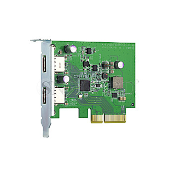 QNAP QXP-10G2U3A 2x USB-A 3.1 PCIe 2.0 x2 Low Profile PCB