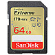 64GB SanDisk SDSDXV2-064G-GNCIN Extreme R170/W80 SDXC UHS-I U3 Class 10 V30