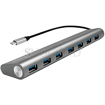 LogiLink UA0310 7-Port USB 3.0 Hub USB-C Hub Aluminium grau