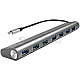 LogiLink UA0310 7-Port USB 3.0 Hub USB-C Hub Aluminium grau