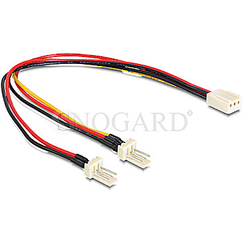 DeLOCK 89343 3pin Molex Buchse -> 2x 3pin Molex Stecker 22cm