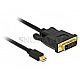 DeLOCK 83988 Mini DisplayPort 1.1 Stecker auf DVI-D 24pin Stecker 1m schwarz